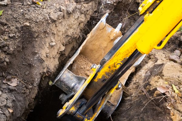 Downspout Trenching in Youngstown
