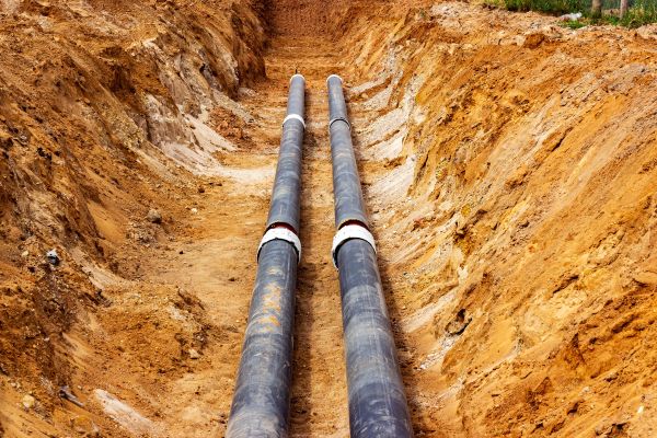 Water Line Trenching in Youngstown